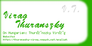 virag thuranszky business card